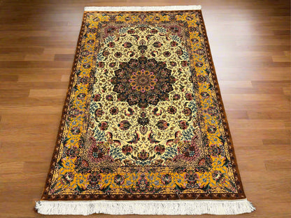 5X8 Silk Handloom Multicolor Rug