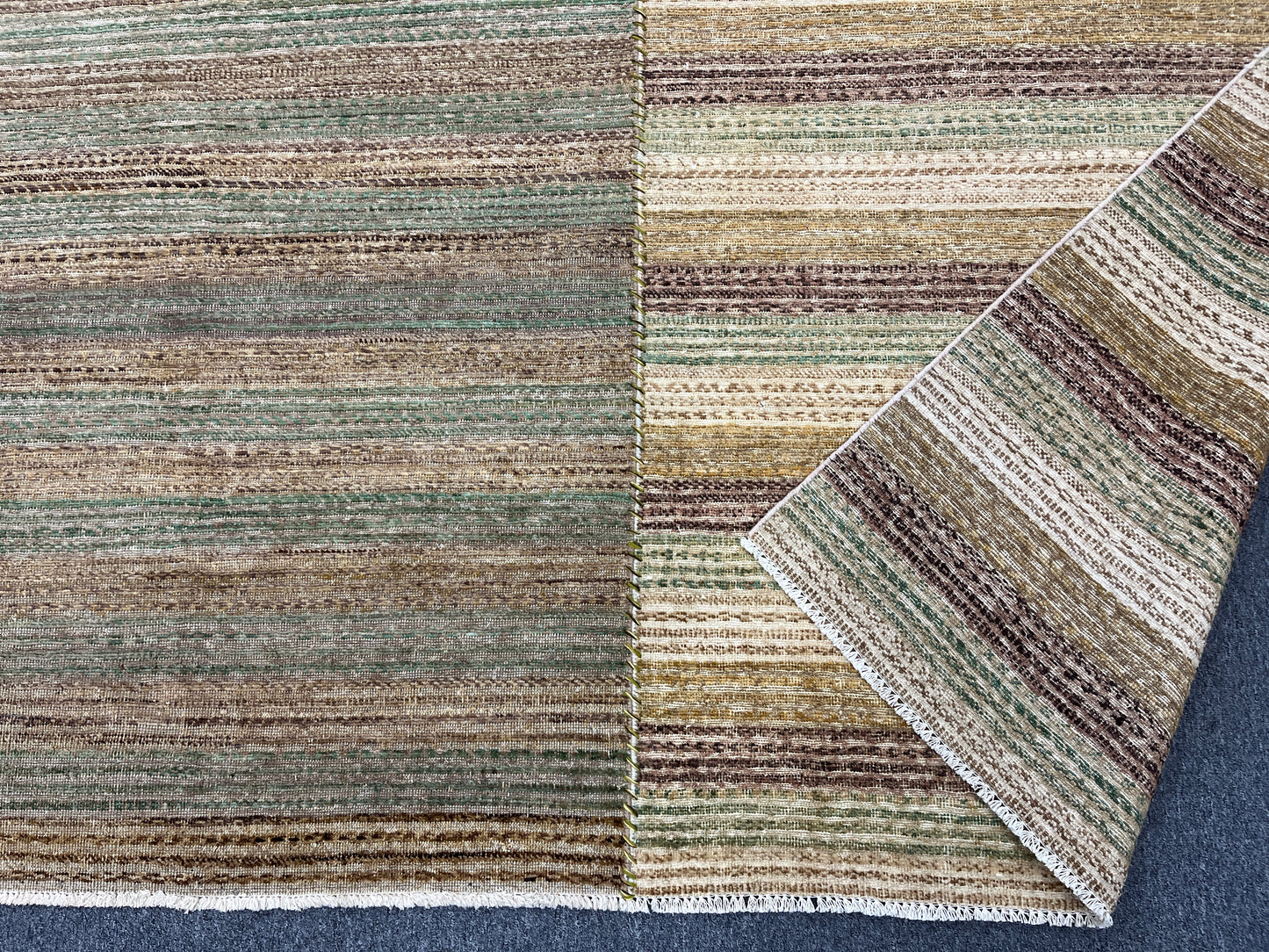 Striped Design Modern Gabbeh 8X10 Handmade Wool Rug # 9269