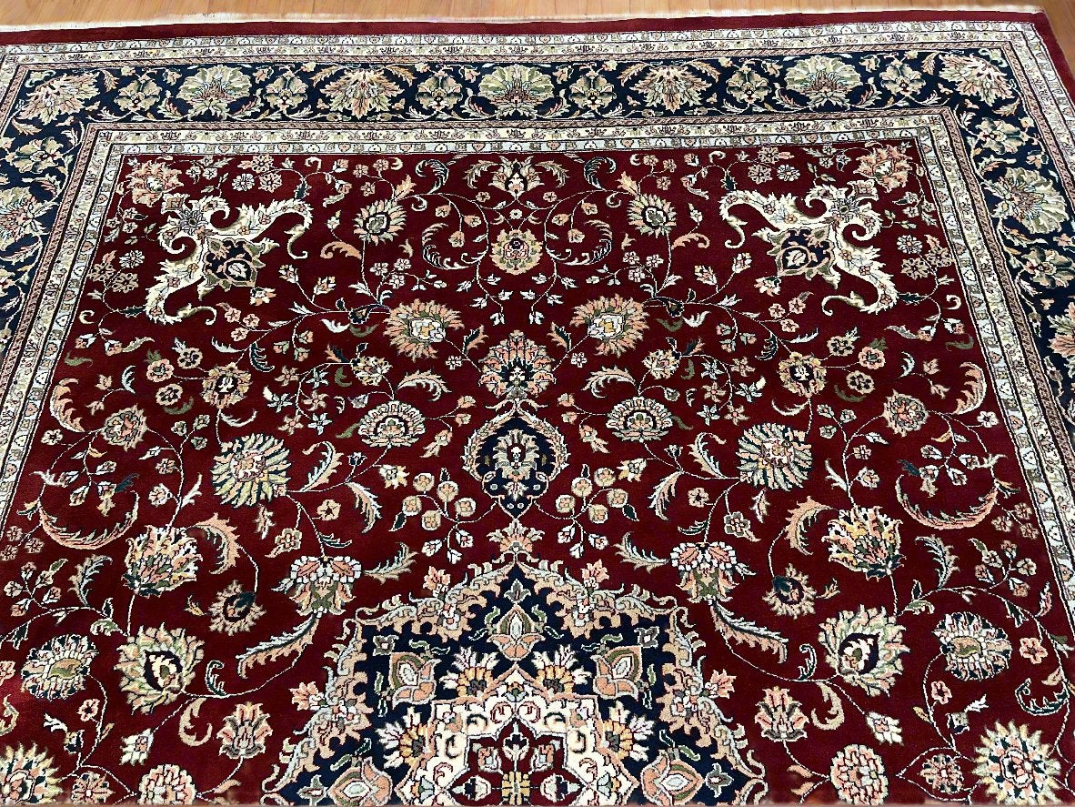 9X12 Pak Persien Keshan Handmade Wool Rug