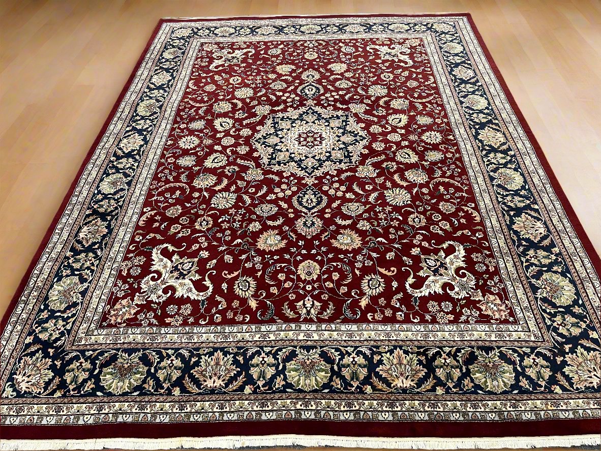 9X12 Pak Persien Keshan Handmade Wool Rug # 14559