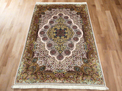 7X10 Silk Handloom Multicolor Rug # 14545