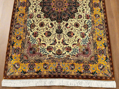 5X8 Silk Handloom Multicolor Rug # 14547