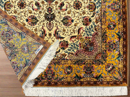 5X8 Silk Handloom Multicolor Rug # 14547