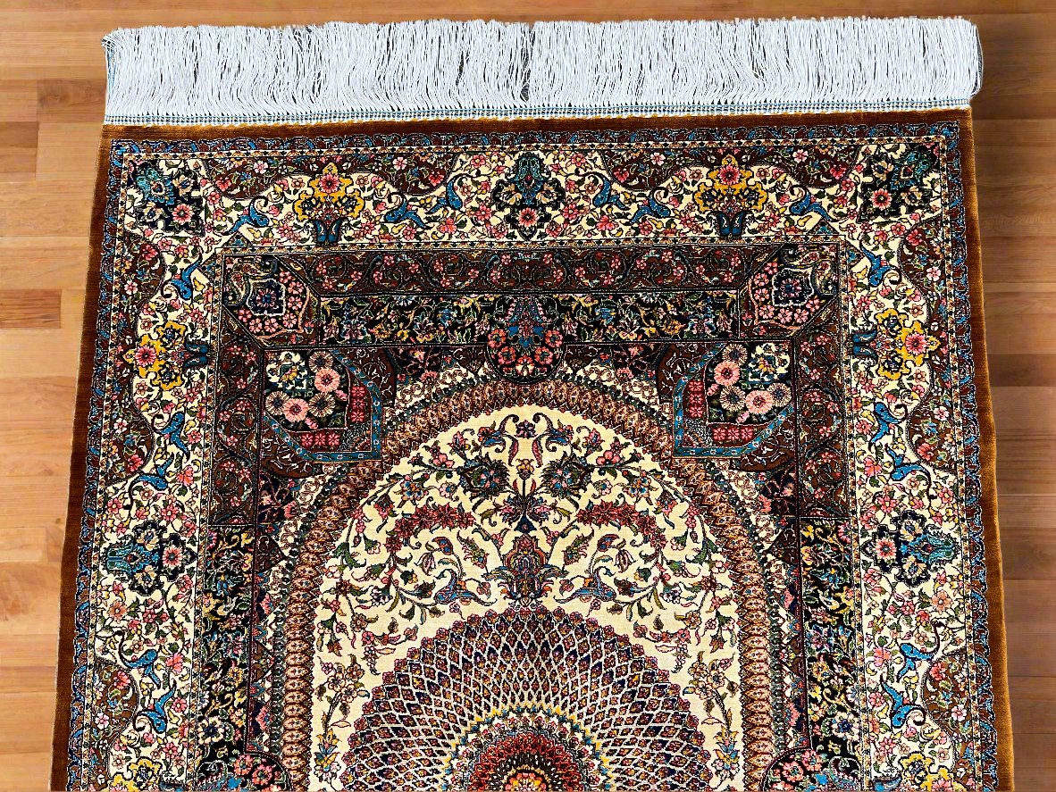 3X4 Silk Handloom Multicolor Rug # 14550