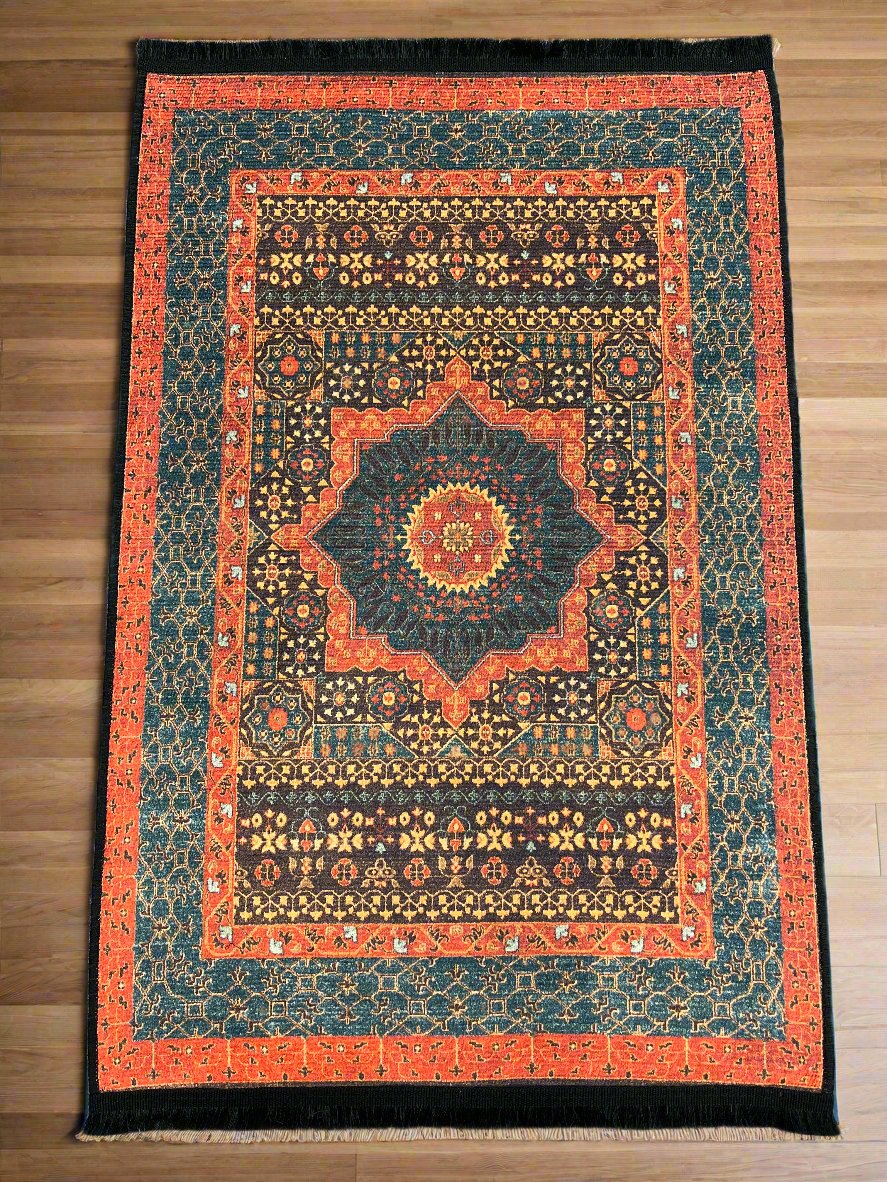 3X4 Mamluk Machine Washable Area Rug