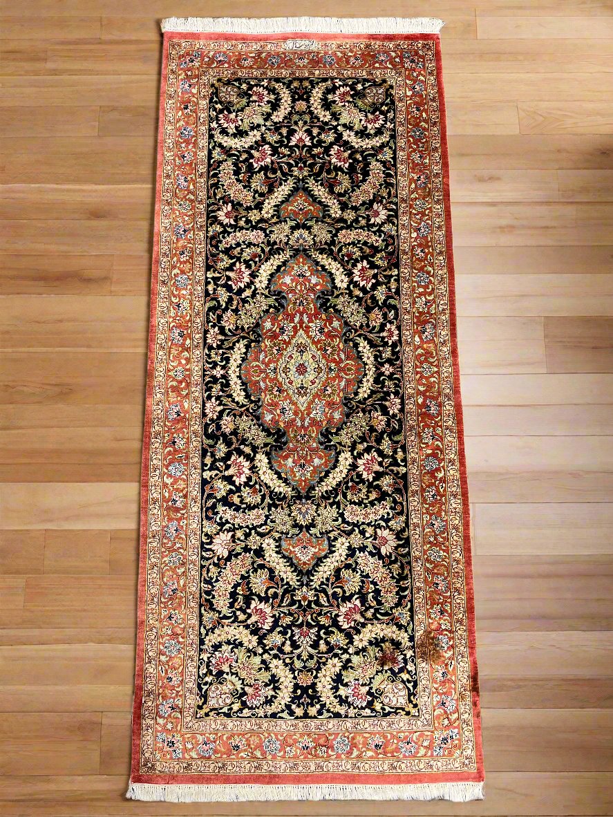 2X5 Silk Multicolor Handmade Rug