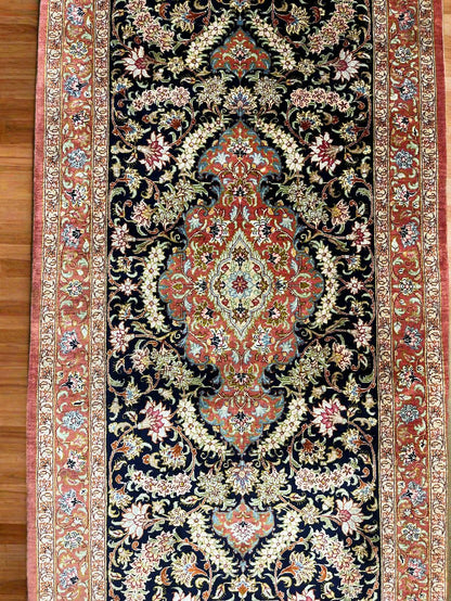 2X5 Silk Multicolor Handmade Rug