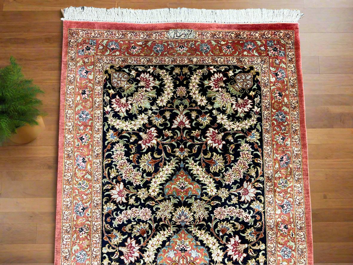 2X5 Silk Multicolor Handmade Rug