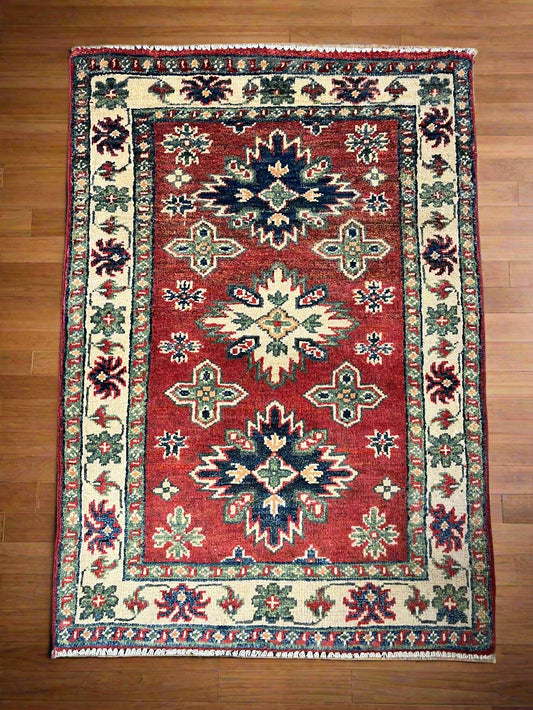 2X3 Kazak Handmade Wool Tribal Rug # 14480