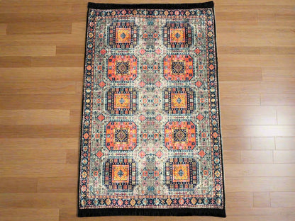 3X4 Geometric Machine Washable Area Rug