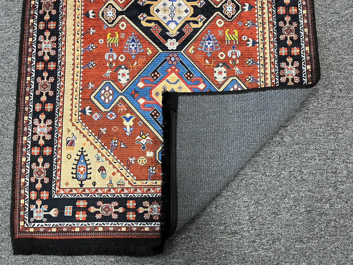 3X4 Geometric Machine Washable Area Rug