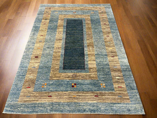 6X9 Gabbeh Loribaft Handmade Wool Tribal Rug # 14430