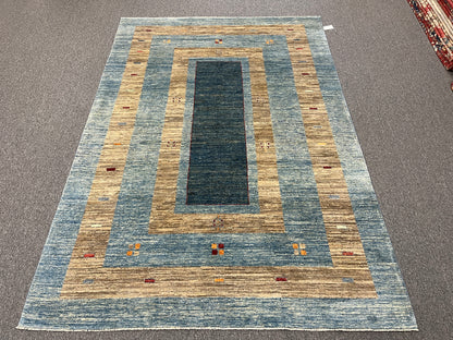 6X9 Gabbeh Loribaft Handmade Wool Tribal Rug # 14430