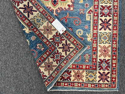 Kazak Light Blue 3X5 Handmade Wool Rug # 14465