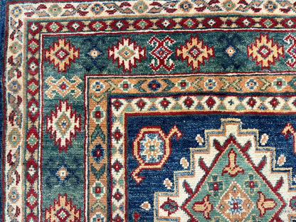 Kazak Navy 3X5 Handmade Wool Rug # 14461