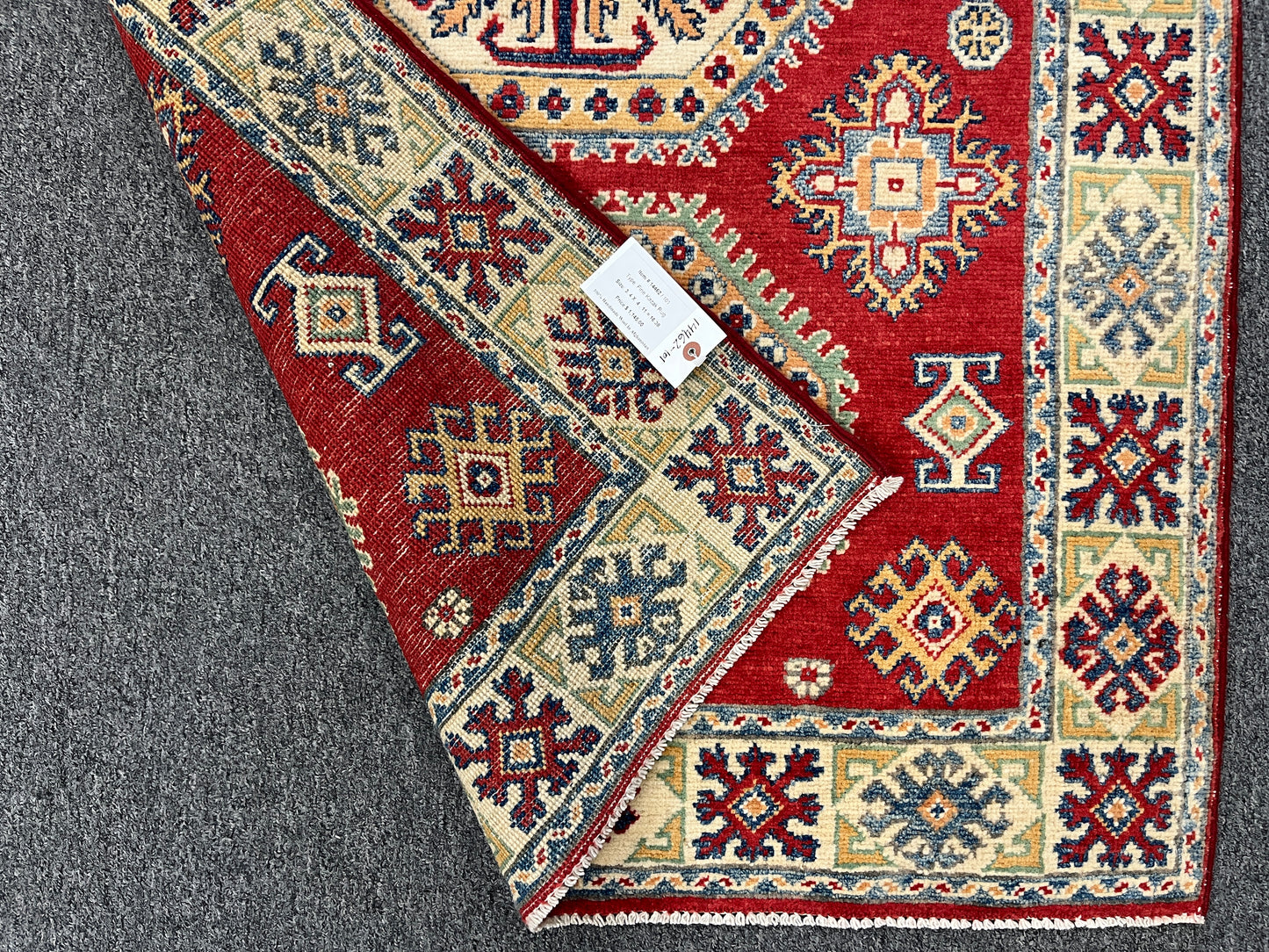 Kazak Red 3X5 Handmade Wool Rug # 14462