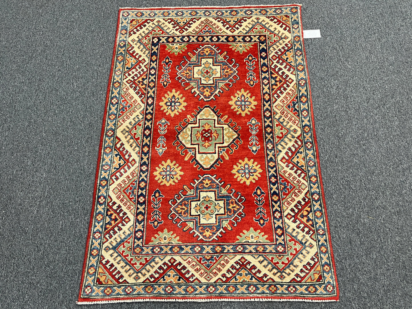 Kazak Rust 3X5 Handmade Wool Rug # 14463