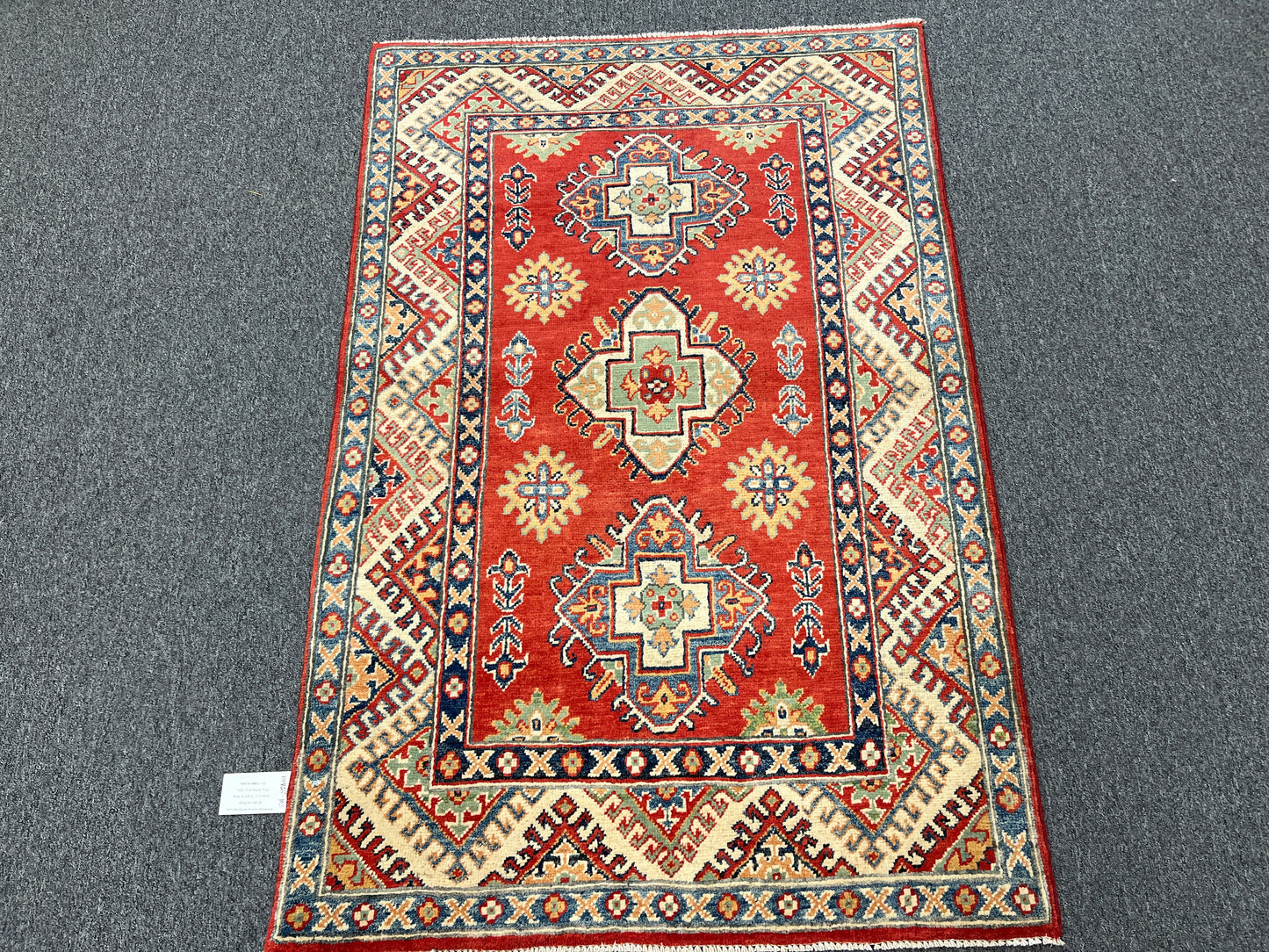 Kazak Rust 3X5 Handmade Wool Rug # 14463