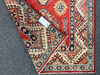 Kazak Rust 3X5 Handmade Wool Rug # 14463