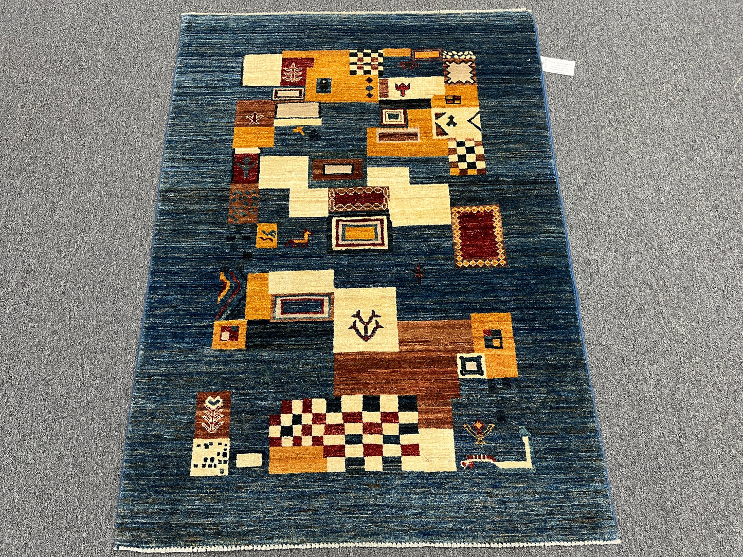 3X5 Gabbeh Loribaft Handmade Wool Tribal Rug # 14420