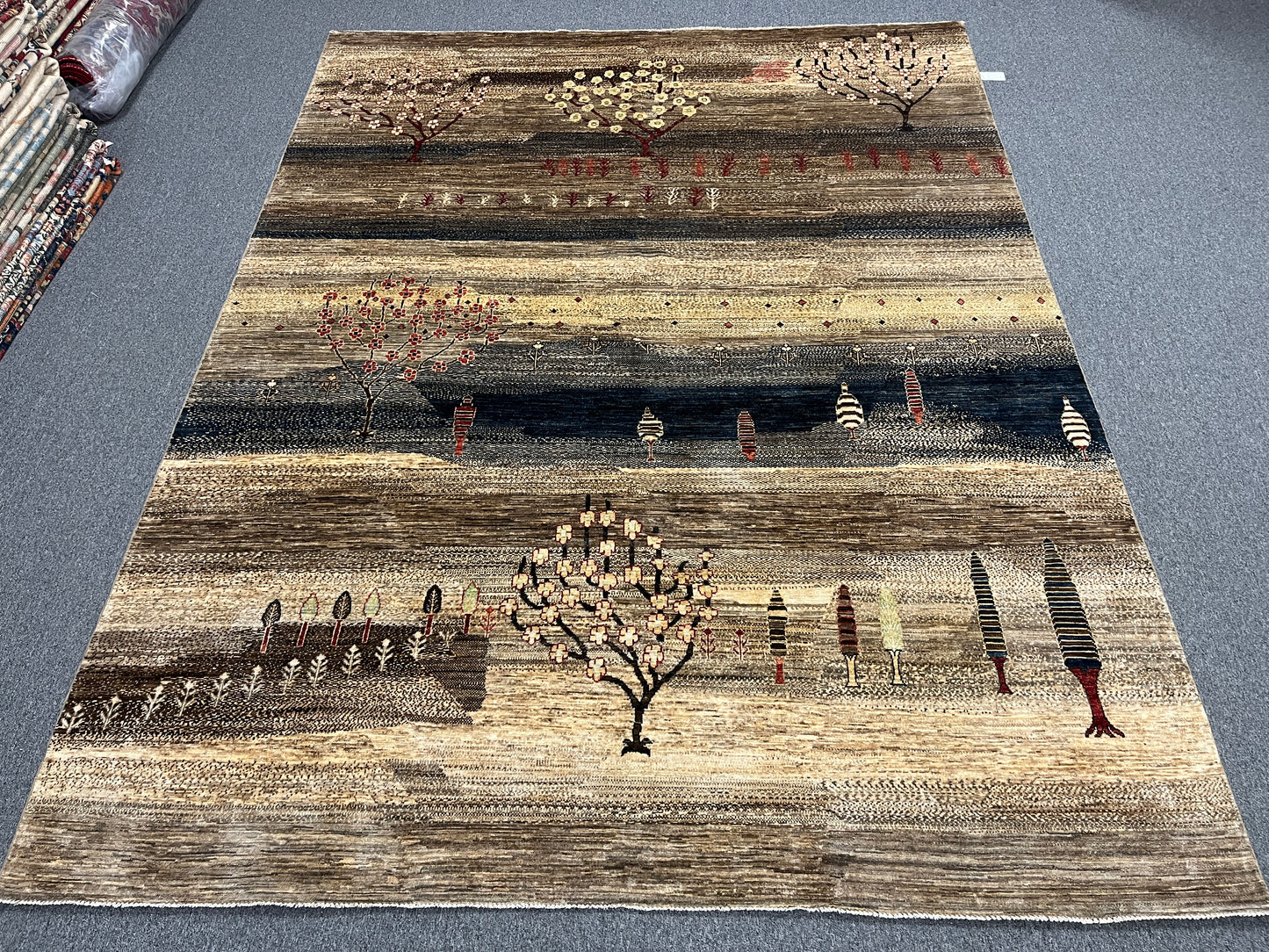 9X12 Gabbeh Loribaft Handmade Wool Tribal Rug # 14498