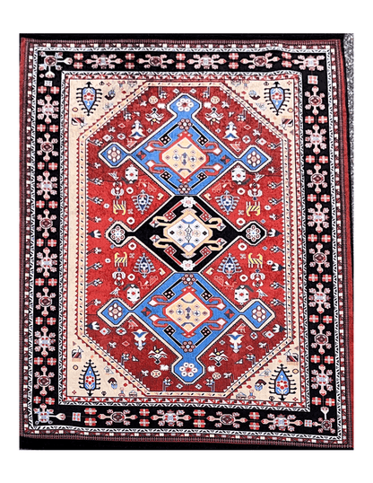 Tribal Geometric Machine Washable Area Rug