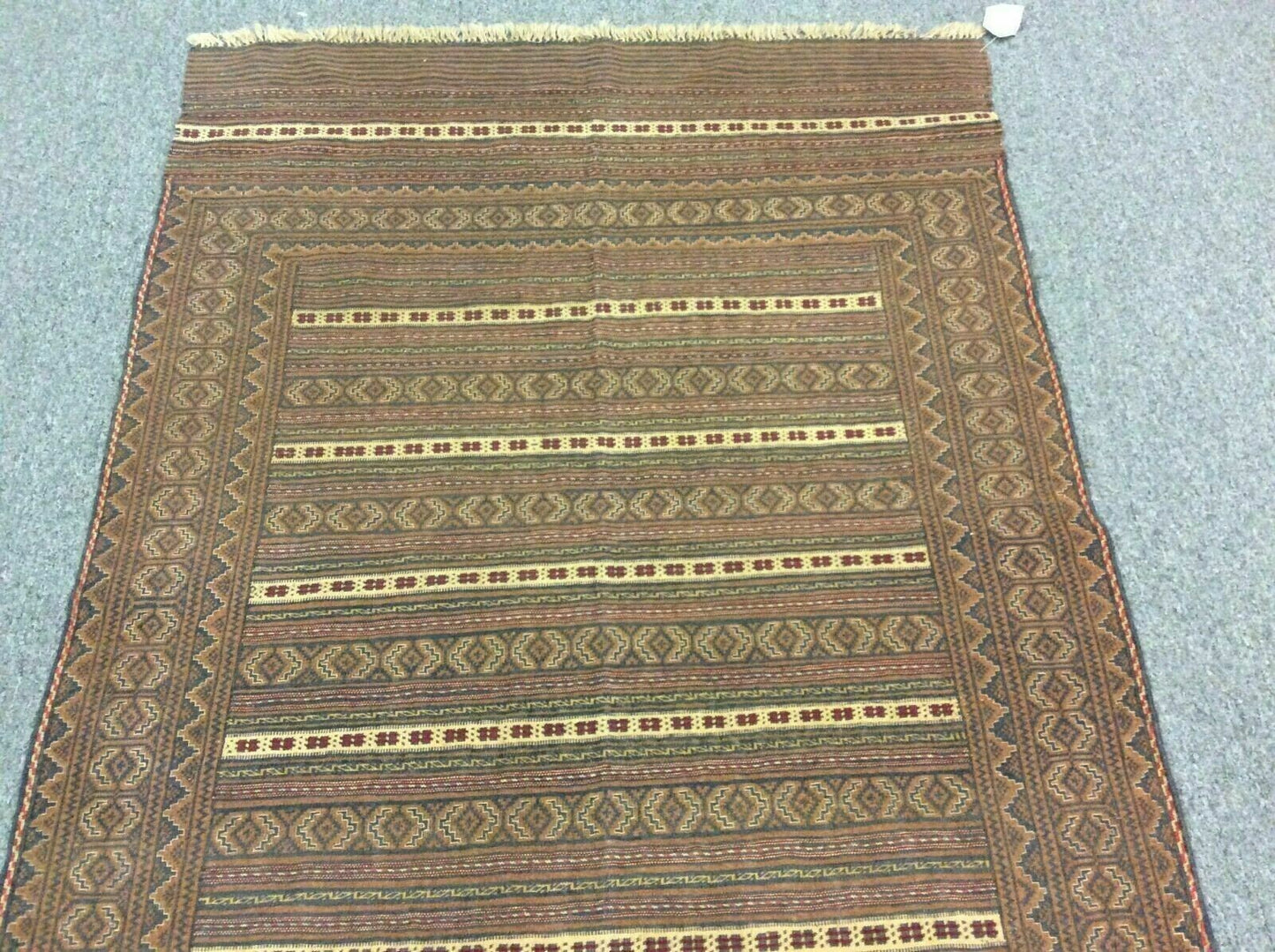 4 X 7 Soumak Tribal Flat Weave Wool Rug