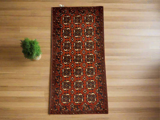 2 X 3 Khall Tribal Handmade Wool Rug # 12381