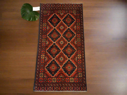 2 X 3 Khall Tribal Handmade Wool Rug # 12358