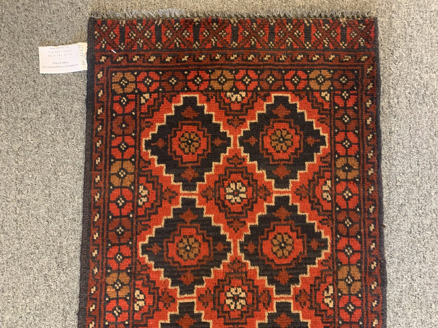 2 X 3 Khall Tribal Handmade Wool Rug # 12358