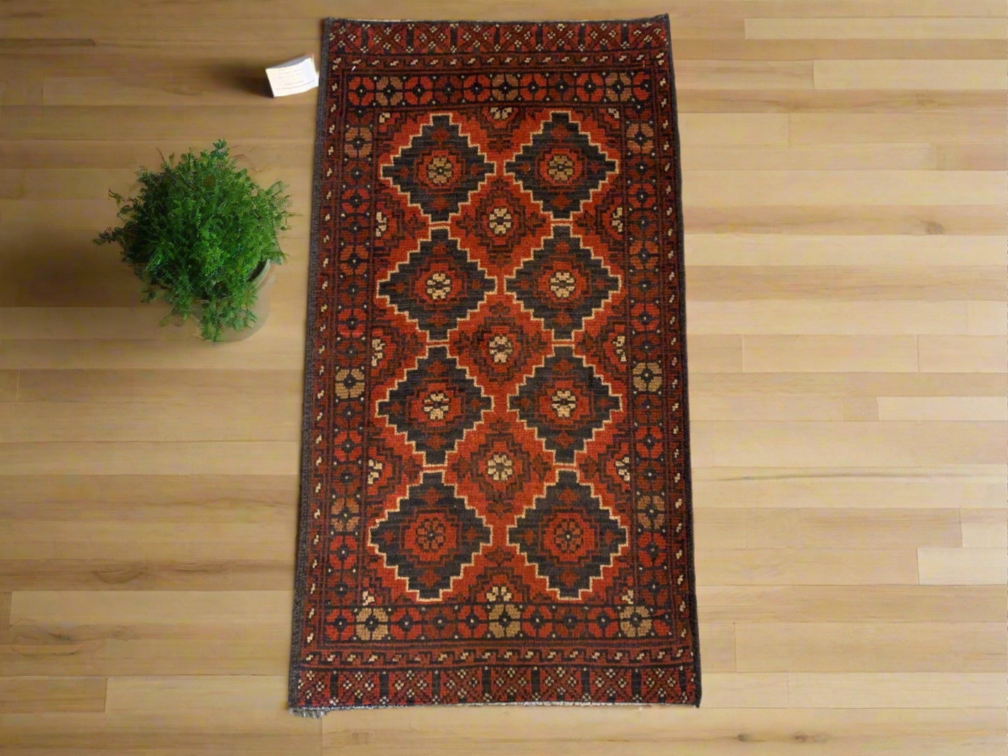 2 X 3 Khall Tribal Handmade Wool Rug # 12393