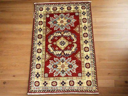 Kazak 3X4 Handmade Wool Rug # 12591