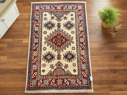 3X4 Kazak Handmade Wool Rug # 12585