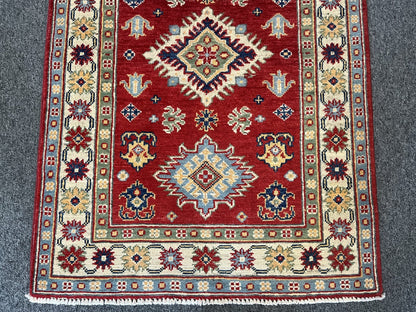 Red Kazak 3X4 Handmade Wool Rug # 12588