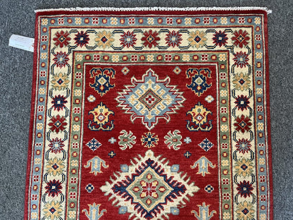 Red Kazak 3X4 Handmade Wool Rug # 12588