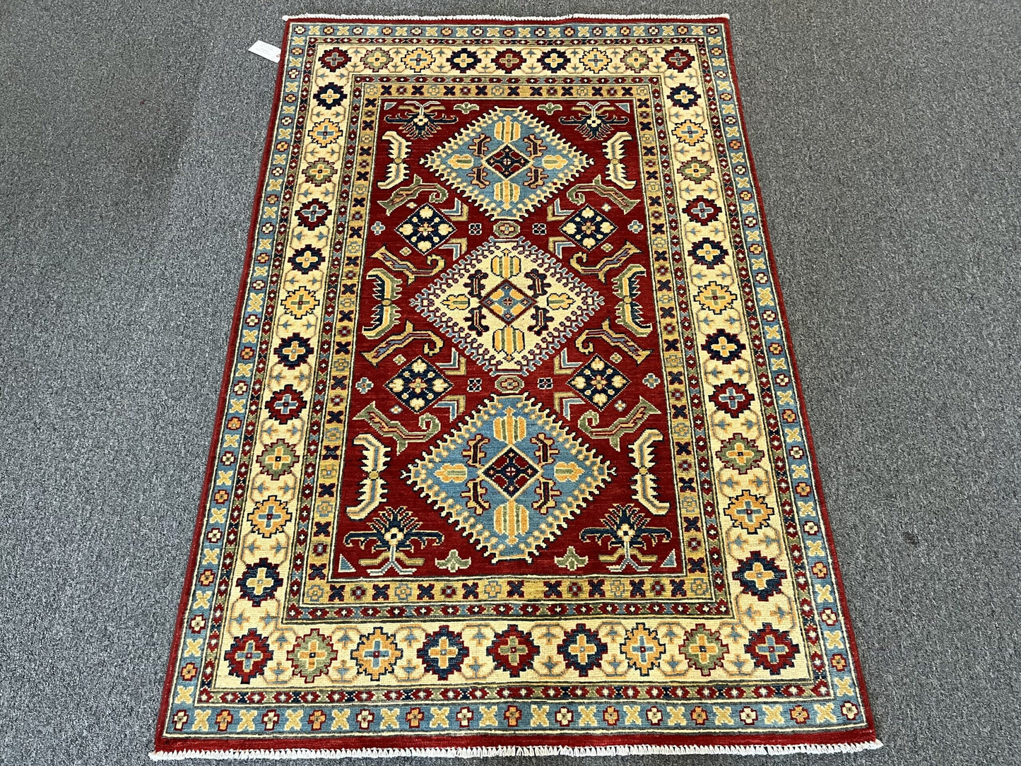 4X6 Red Kazak Handmade Wool Rug # 12519