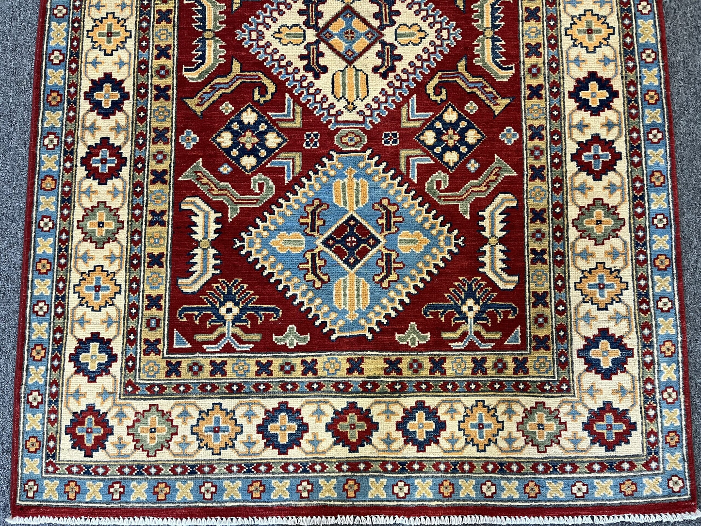 4X6 Red Kazak Handmade Wool Rug # 12519