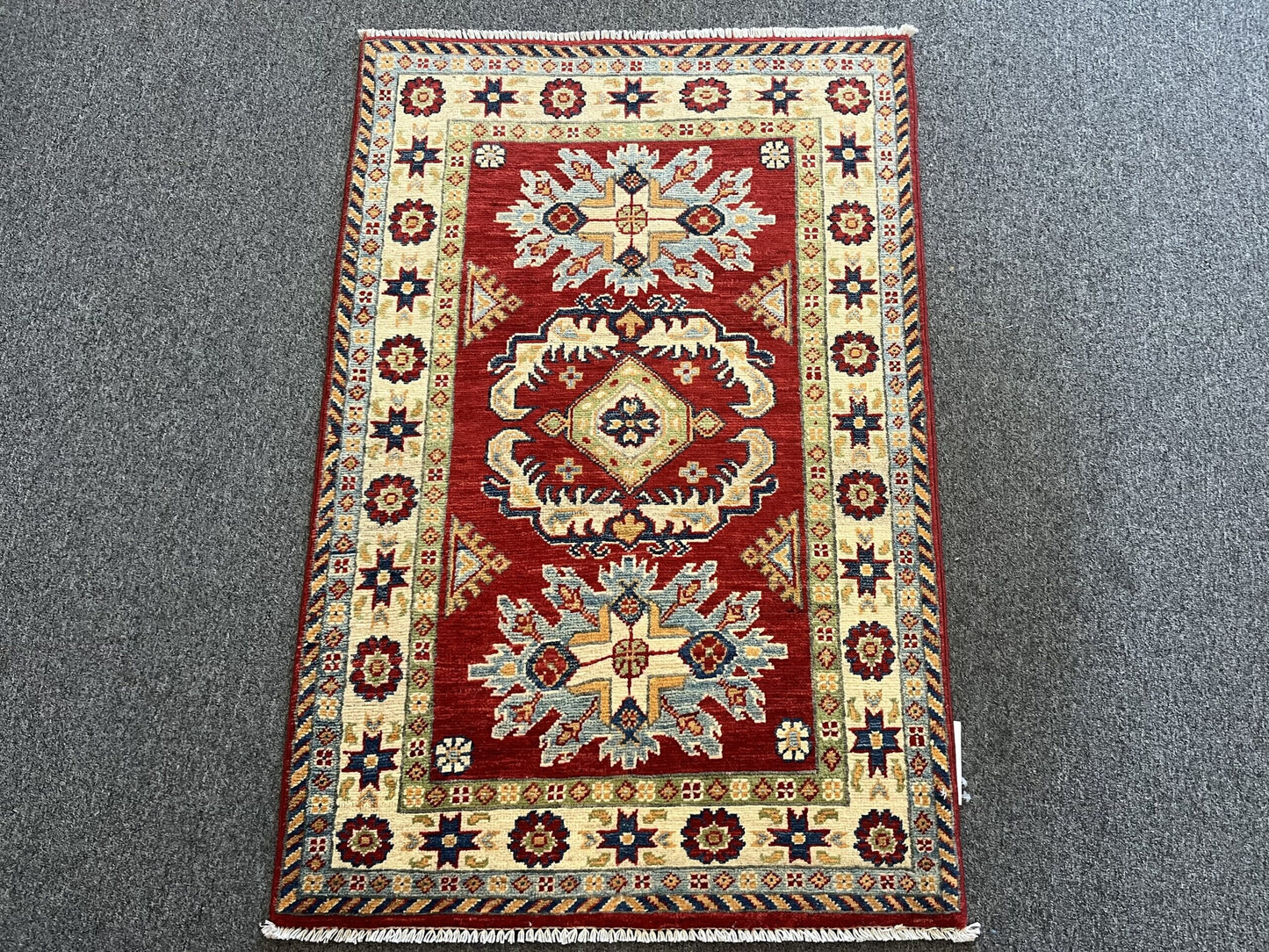 Kazak 3X4 Handmade Wool Rug # 12591