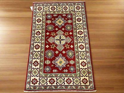 3X4 Kazak Handmade Wool Rug # 12595