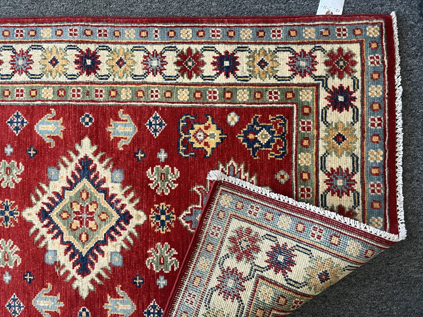 Red Kazak 3X4 Handmade Wool Rug # 12588