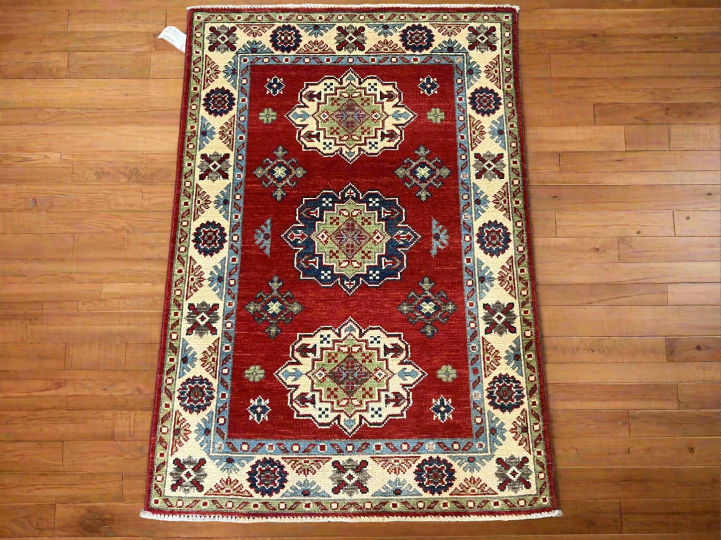 3X4 Kazak Handmade Wool Rug # 12589