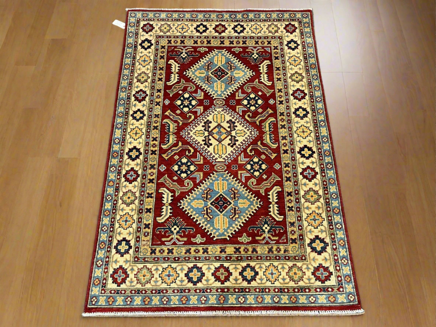 4X6 Red Kazak Handmade Wool Rug # 12519