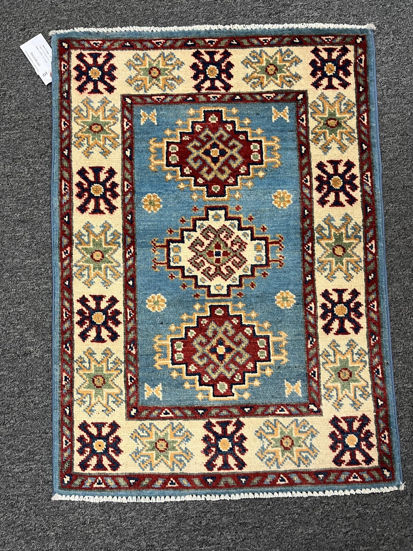 2' X 3' Fine Kazak Handmade Wool Rug # 12648