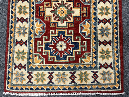 2' X 3' Fine Kazak Handmade Wool Rug # 12621