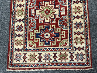 2' X 3' Fine Kazak Handmade Wool Rug # 12602