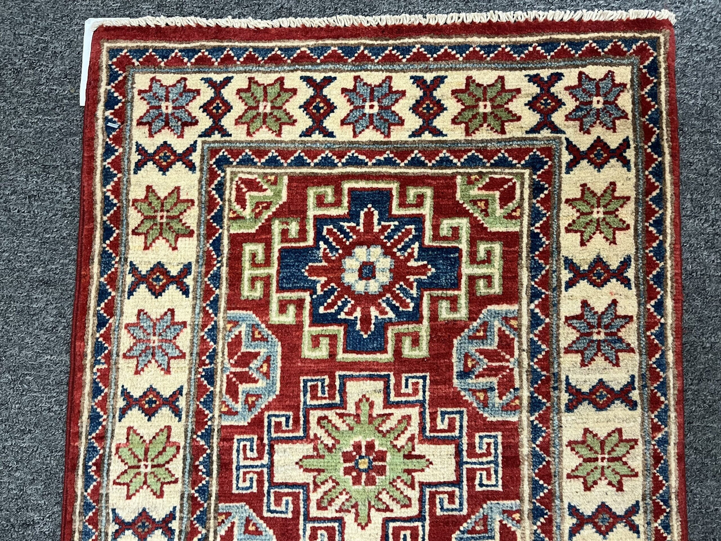 2' X 3' Fine Kazak Handmade Wool Rug # 12602