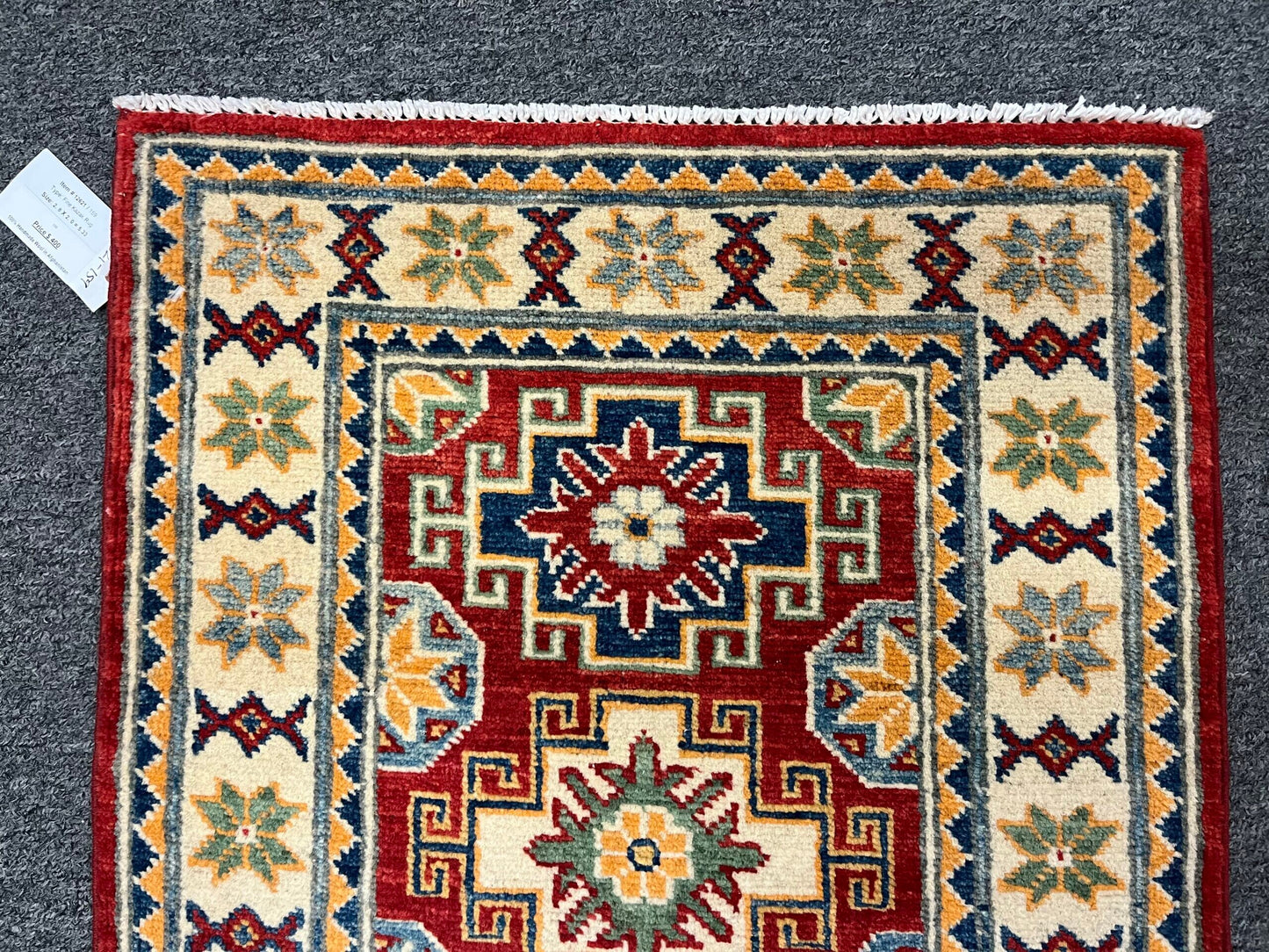 2' X 3' Fine Kazak Handmade Wool Rug # 12621