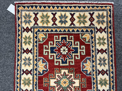 2' X 3' Fine Kazak Handmade Wool Rug # 12632
