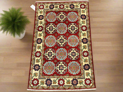 3X4 Kazak Handmade Wool Rug # 13352