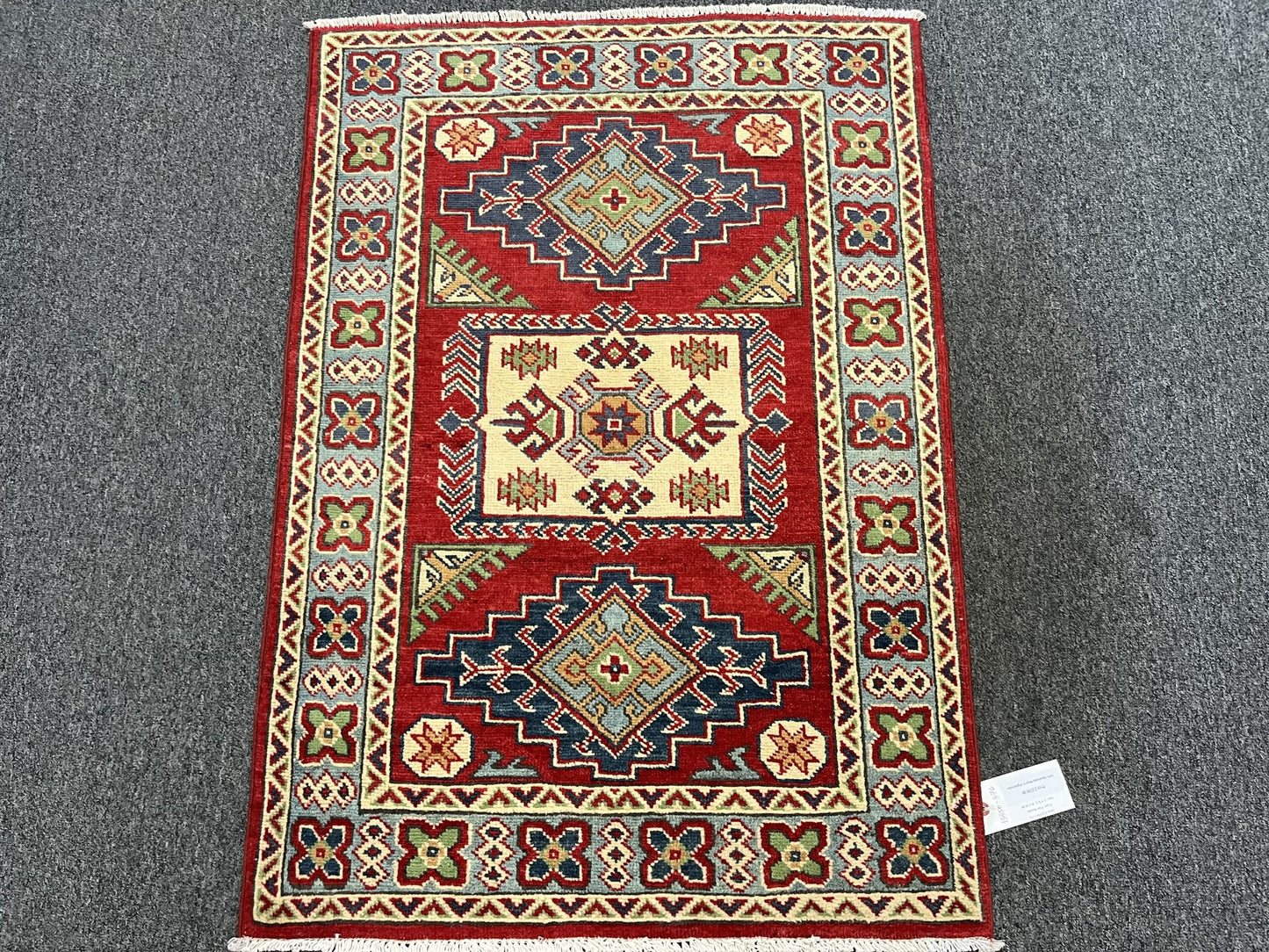 3X4 Kazak Handmade Wool Rug # 13350